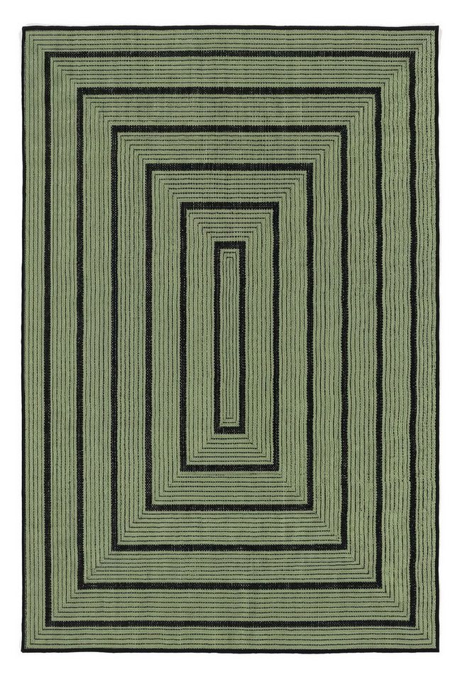 Vimoda Outdoorteppich Ventura, wetterfest robust kurzflor teppich Balkon Terrasse Küche, Rechteckig, Höhe: 5 mm, In- & Outdoor geometrisches Design Teppich wasc – Bild 2 von 5