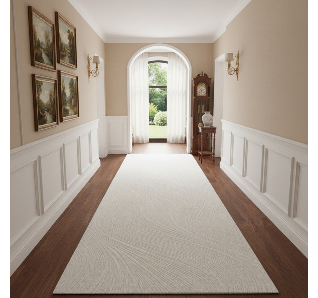 Vimoda Teppich Boho Design Unifarbe Hoch-Tief-Effekt, Rechteckig, Höhe: 6 mm, Teppich 3D Hoch-Tief-Effekt Modern für Esszimmer, Flur & Schlafzimmer – Bild 4 von 5