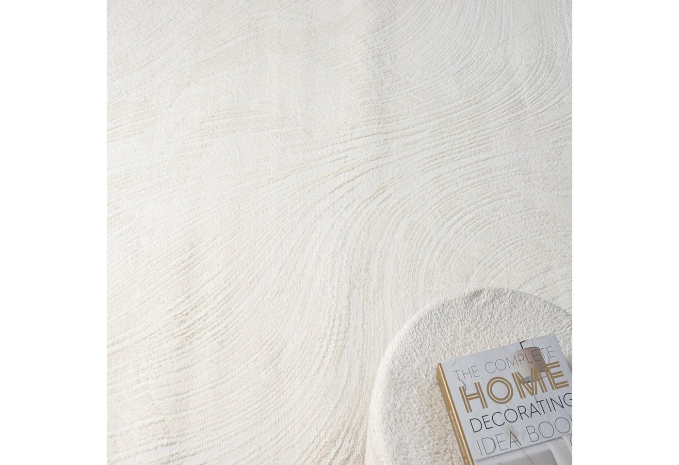 Vimoda Teppich Boho Design Unifarbe Hoch-Tief-Effekt, Rechteckig, Höhe: 6 mm, Teppich 3D Hoch-Tief-Effekt Modern für Esszimmer, Flur & Schlafzimmer – Bild 5 von 5