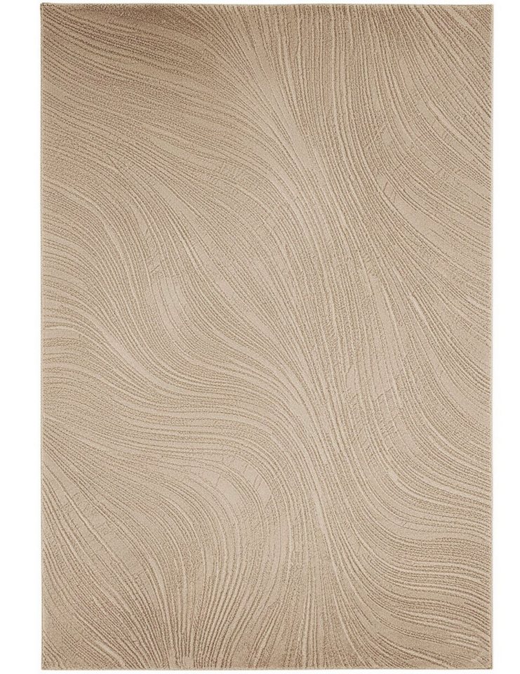 Vimoda Teppich Boho Design Unifarbe Hoch-Tief-Effekt, Rechteckig, Höhe: 6 mm, Teppich 3D Hoch-Tief-Effekt Modern für Esszimmer, Flur & Schlafzimmer – Bild 2 von 4