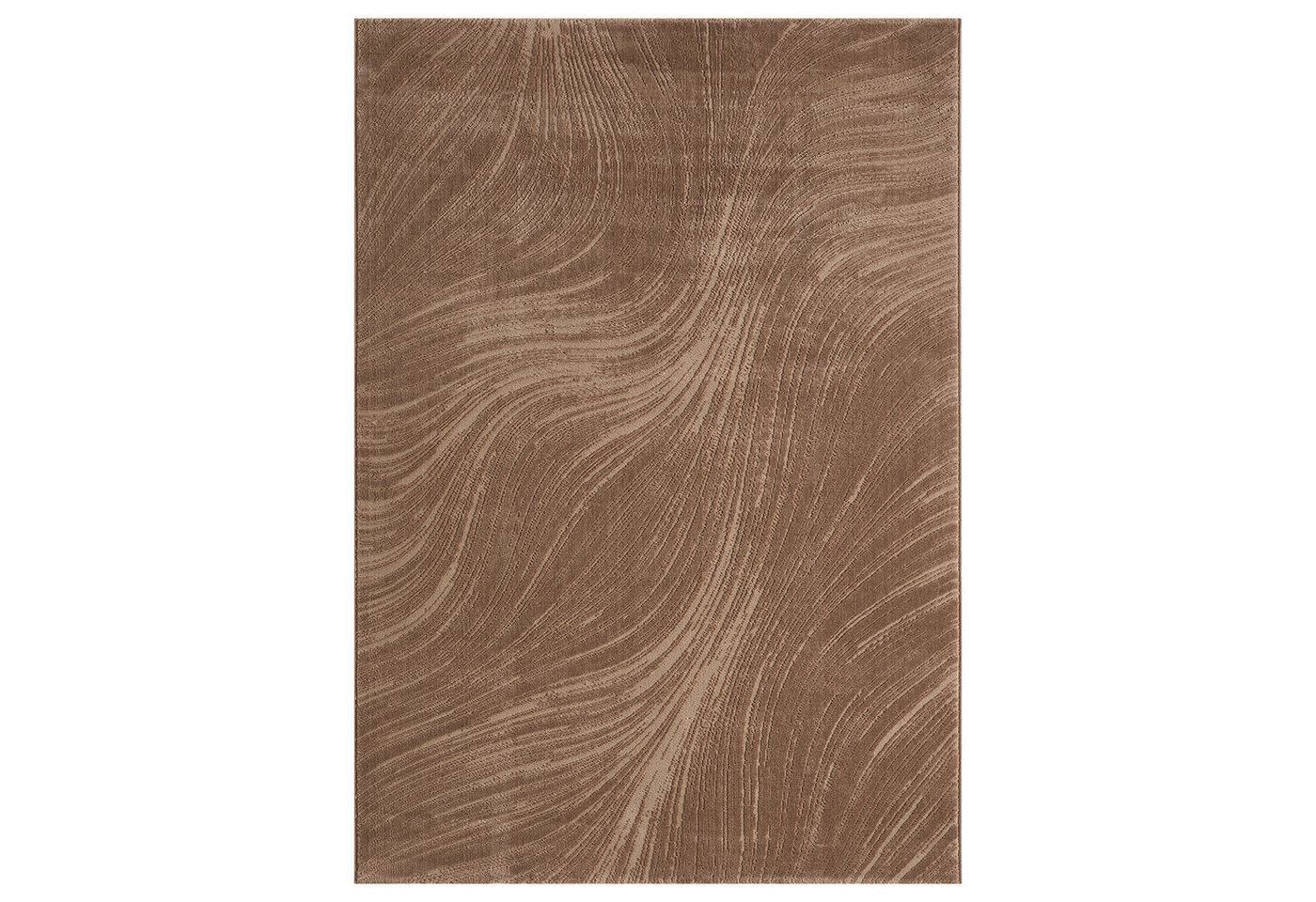 Vimoda Teppich Boho Design Unifarbe Hoch-Tief-Effekt, Rechteckig, Höhe: 6 mm, Teppich 3D Hoch-Tief-Effekt Modern für Esszimmer, Flur & Schlafzimmer – Bild 2 von 5