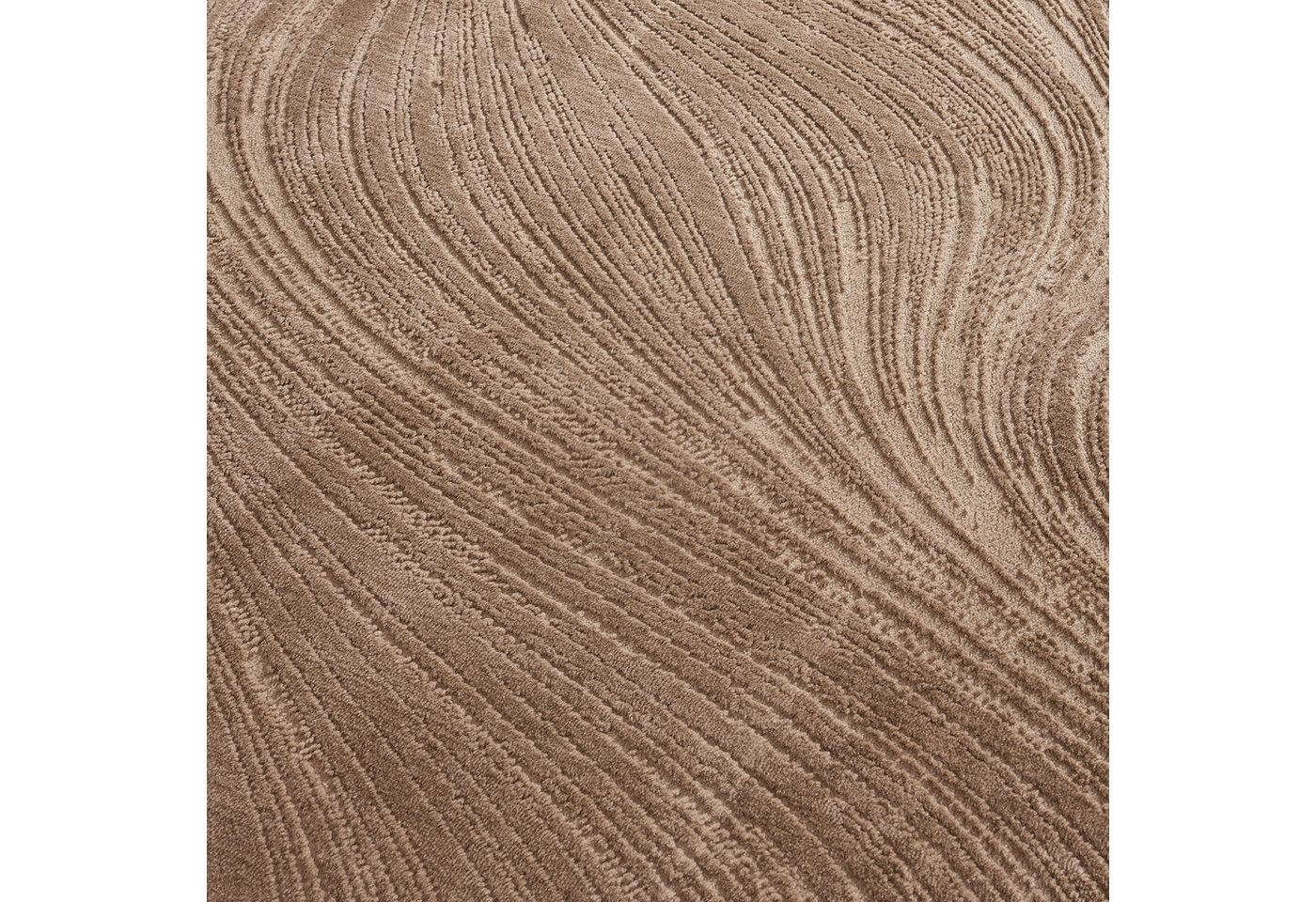 Vimoda Teppich Boho Design Unifarbe Hoch-Tief-Effekt, Rechteckig, Höhe: 6 mm, Teppich 3D Hoch-Tief-Effekt Modern für Esszimmer, Flur & Schlafzimmer – Bild 4 von 5