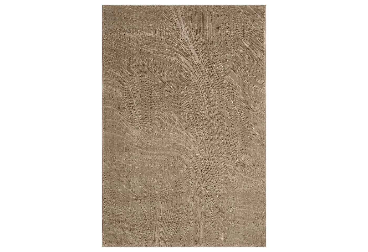 Vimoda Teppich Boho Design Unifarbe Hoch-Tief-Effekt, Rechteckig, Höhe: 6 mm, Teppich 3D Hoch-Tief-Effekt Modern für Esszimmer, Flur & Schlafzimmer – Bild 2 von 5