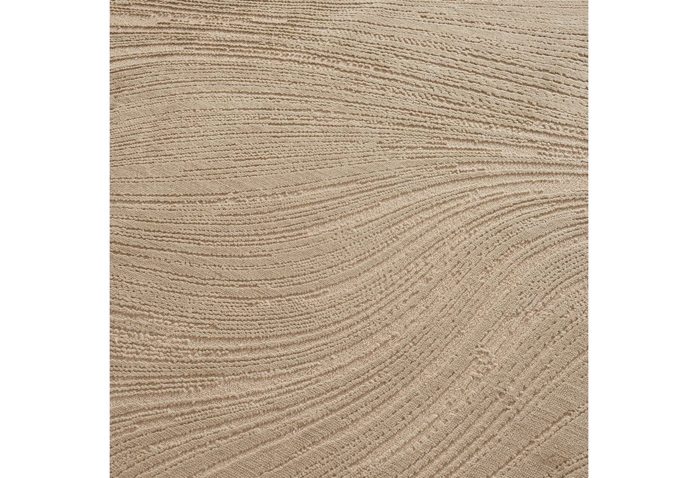 Vimoda Teppich Boho Design Unifarbe Hoch-Tief-Effekt, Rechteckig, Höhe: 6 mm, Teppich 3D Hoch-Tief-Effekt Modern für Esszimmer, Flur & Schlafzimmer – Bild 4 von 5