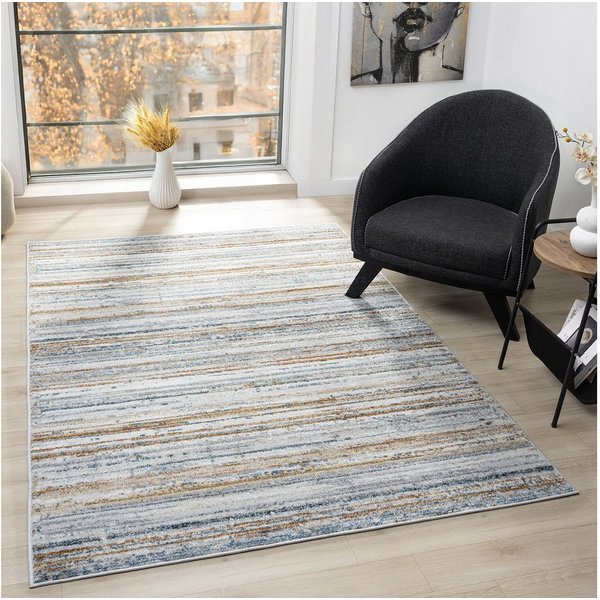 Vimoda Teppich Capri, Boho Used Effekt, Vintage Look, Rechteck, Höhe: 6 mm, Läufer, weich, Wohnzimmer, Schlafzimmer, Esszimmer