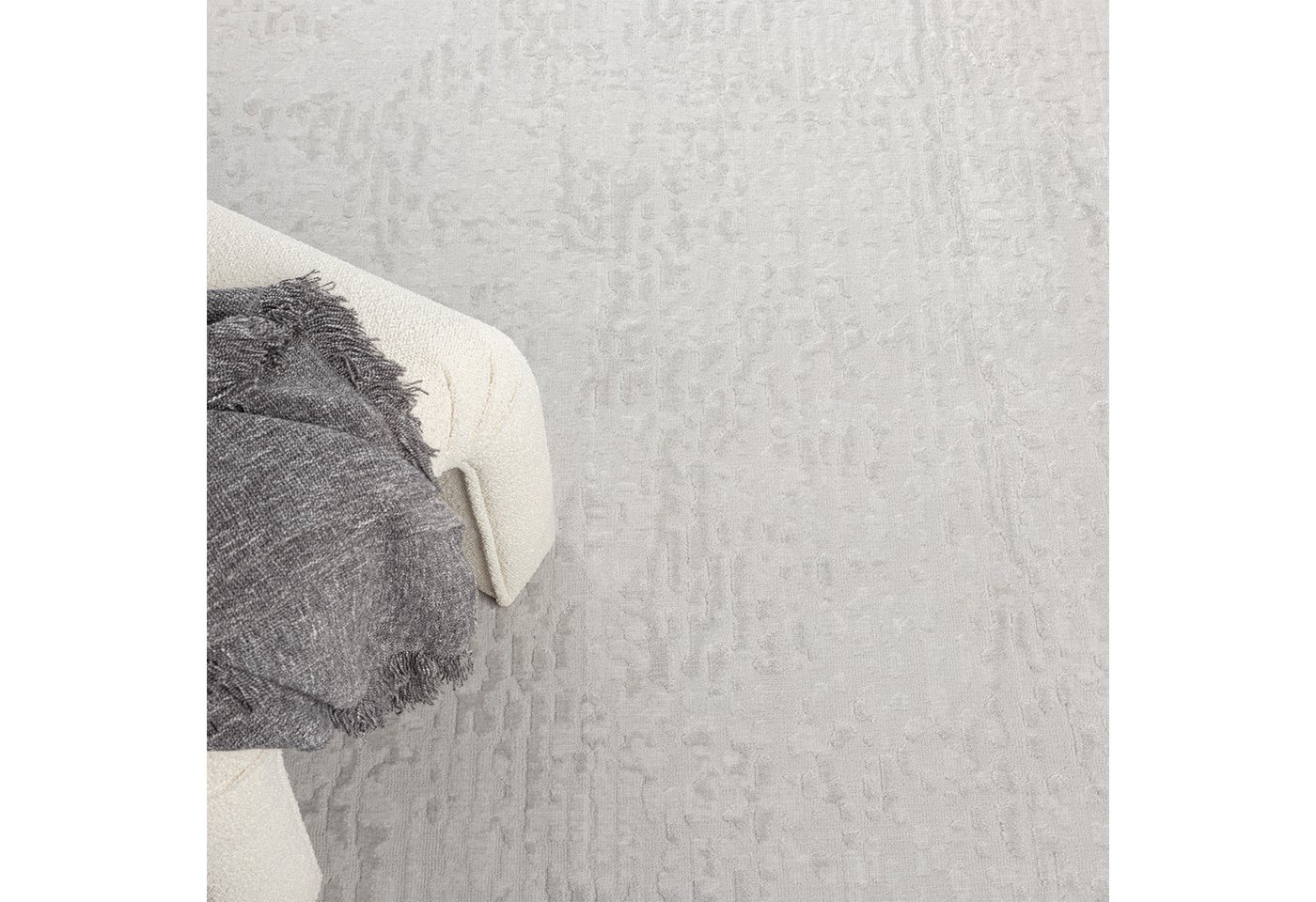 Vimoda Teppich Hoch-Tief Effekt, Gestreifte 3D Muster, Rechteckig, Höhe: 11 mm, Teppich Stein Effekt, uni, Wohnzimmer, Schlafzimmer – Bild 5 von 5