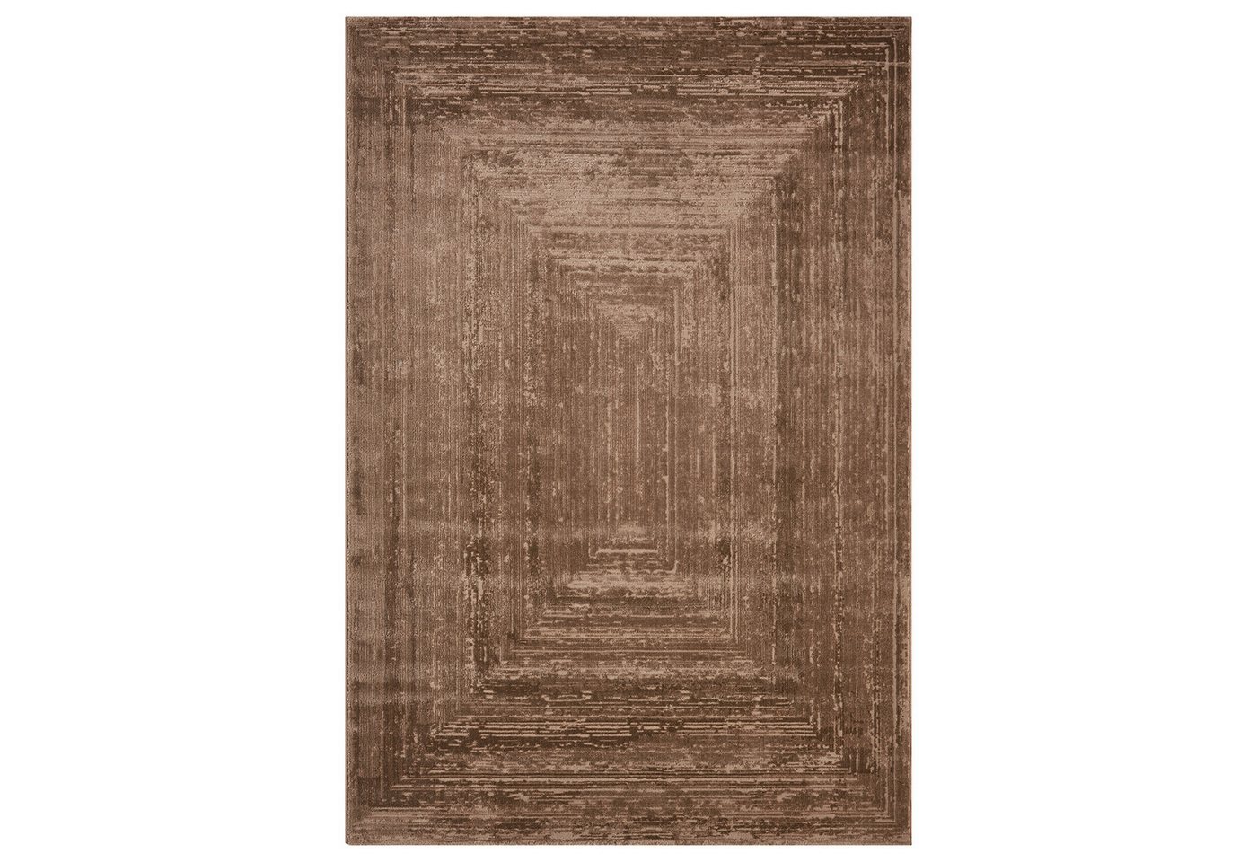 Vimoda Teppich Neuer moderner Premium-Designteppich fürs Wohnzimmer, Rechteckig, Höhe: 11 mm, Teppich Wohnzimmer 3D effekt Boho Einfarbig hoch-tief Bordüre – Bild 2 von 5
