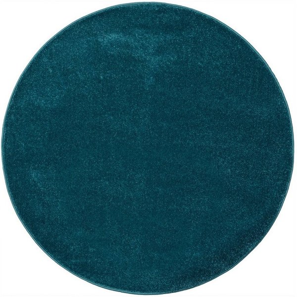 Vimoda Teppich Teppich Rund Wohnzimmer Kurzflor, Rund, Höhe: 8 mm, Teppich Rund Einfarbig