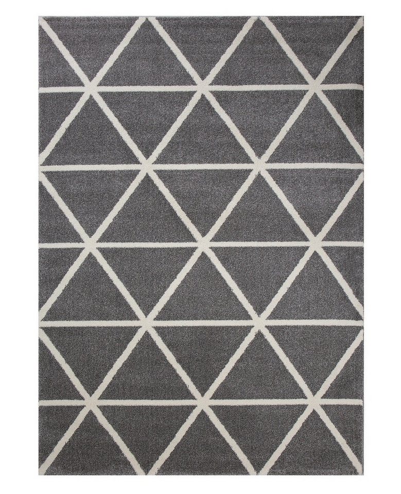 Vimoda Teppich Viva Classic, Wohnzimmer Rauten Motiv, Rechteckig, Höhe: 12 mm, Läufer Wohnzimmer, Schlafzimmer Küche – Bild 2 von 5