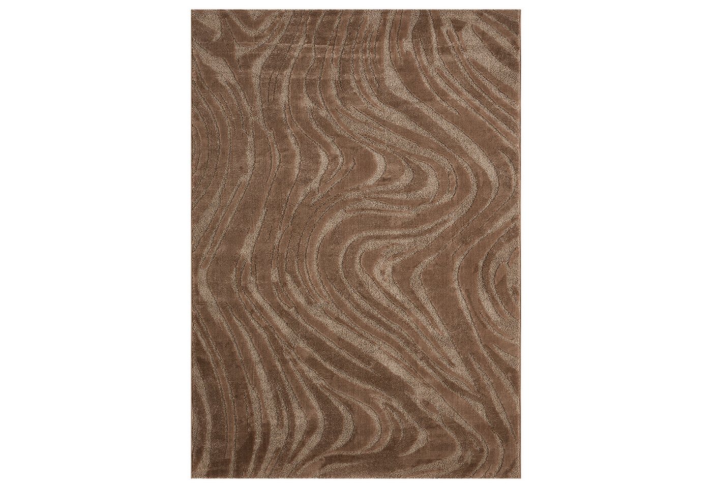 Vimoda Teppich Wellenmuster, modernerer Design, dicht & weich, Rechteckig, Höhe: 11 mm, Uni, Läufer Grau, 3D Effekt, Wohnzimmer, Schlafzimmer – Bild 2 von 5