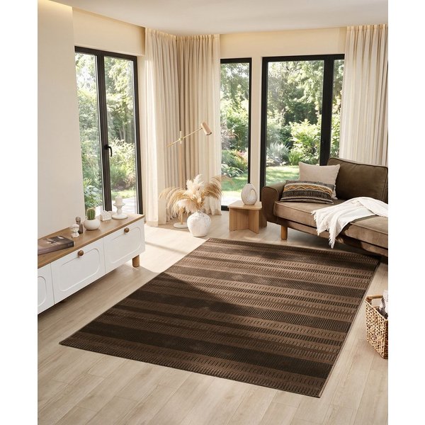 Vimoda Teppich Wohnzimmer COSTA, modern Designteppich 3D Effekt, Rechteckig, Höhe: 11 mm, premium Rechteck Muster hoch-tief Kurzflor weich, Boho Einfarbig