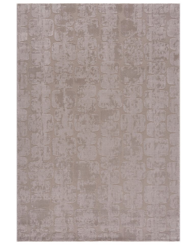 Vimoda Teppich Wohnzimmer COSTA, modern Designteppich 3D Effekt, Rechteckig, Höhe: 11 mm, premium Rechteck Muster hoch-tief Kurzflor weich, Boho Einfarbig – Bild 2 von 5