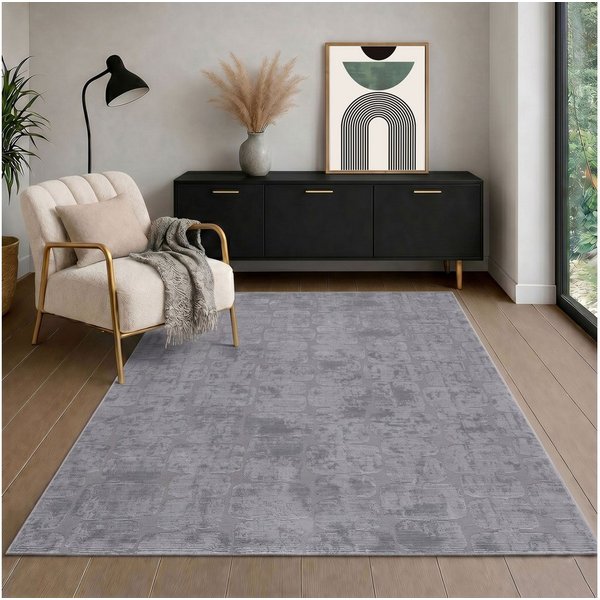 Vimoda Teppich Wohnzimmer COSTA, modern Designteppich 3D Effekt, Rechteckig, Höhe: 11 mm, premium Rechteck Muster hoch-tief Kurzflor weich, Boho Einfarbig