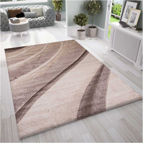Vimoda Teppich Teppich Wohnzimmer Designer & Modern Wellen Motiv in 4 Farben, Rechteckig, Höhe: 10 mm, Teppich Wohnzimmer dicht Top Qualität auch für Schlafzimm