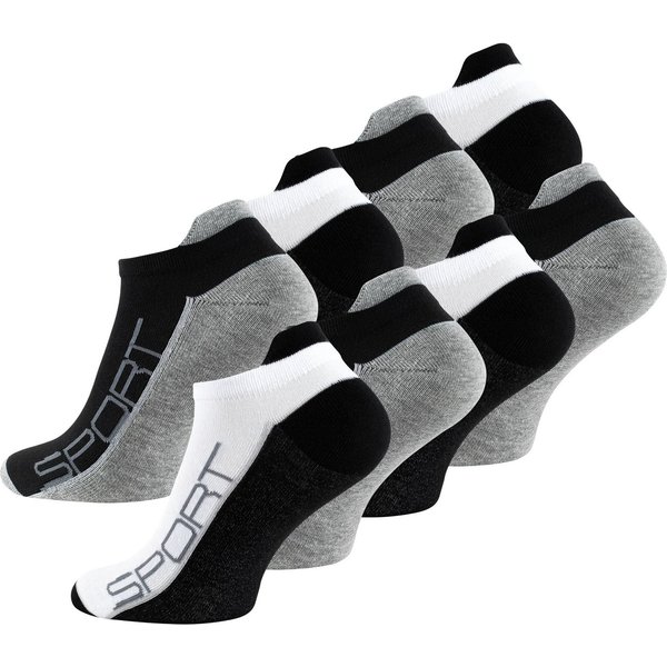 Vincent Creation® Sneakersocken (8-Paar) mit Hochferse in angenehmer Baumwollqualität