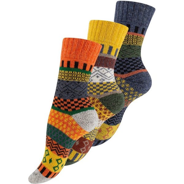 Vincent Creation® Socken (3-Paar) Hygge Socken mit Wolle