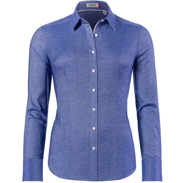 Vincenzo Boretti Klassische Bluse leicht tailliert soft Oxford