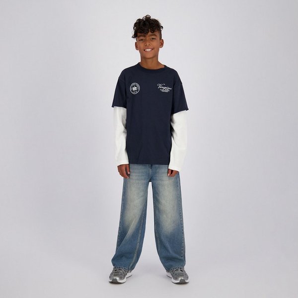 Vingino Langarmshirt Layer-Optik, Baumwolle, Rundhalsausschnitt