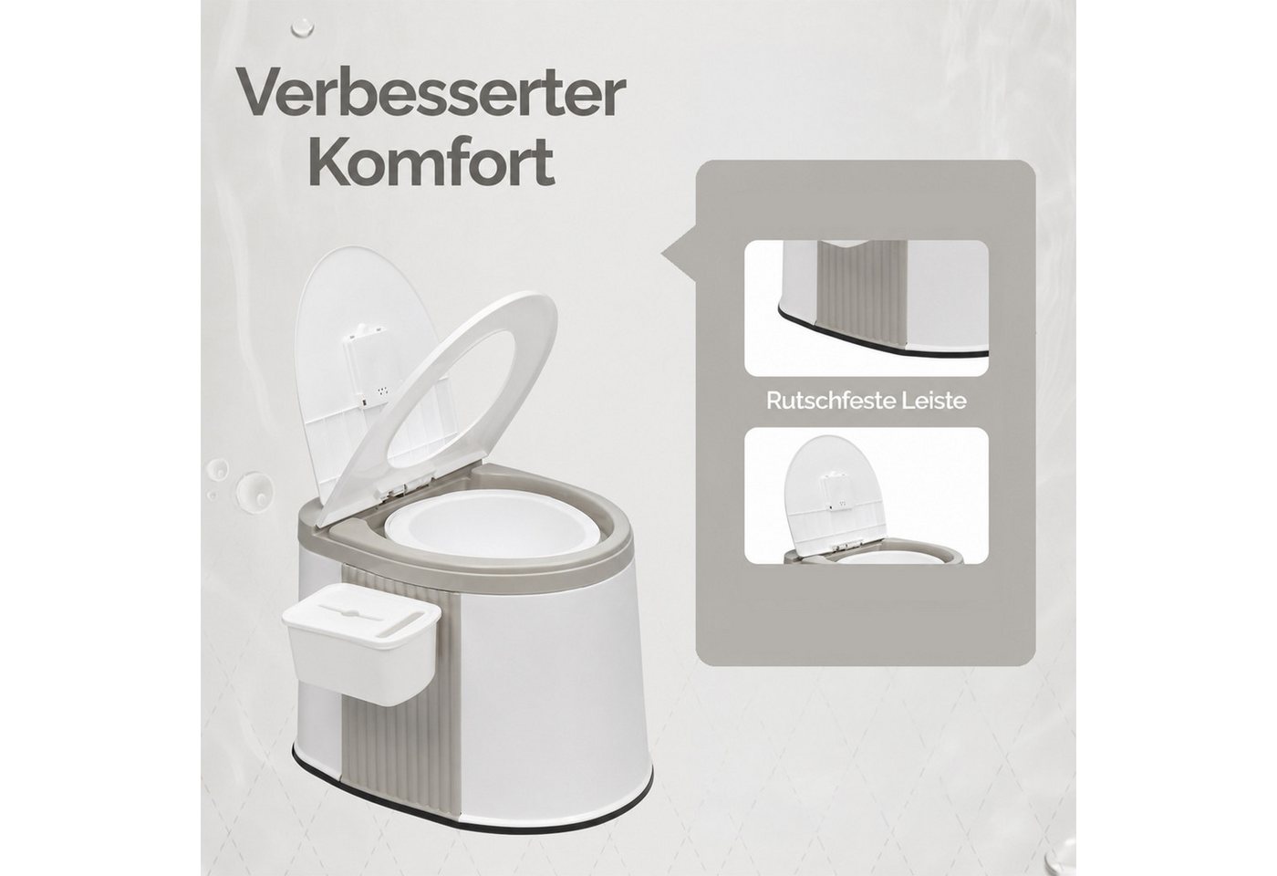 VINGLI Campingtoilette Tragbare Mobile Toilette,Stabil, Robust – Bild 2 von 5