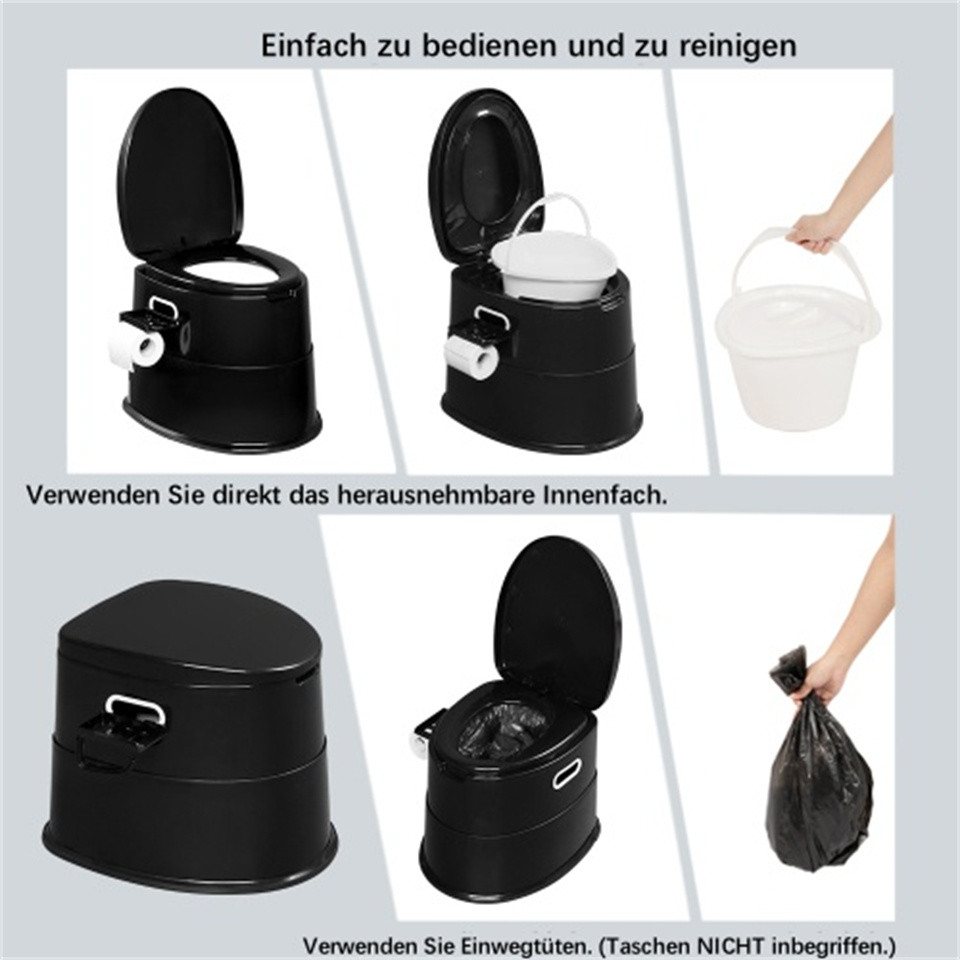 VINGLI Campingtoilette Tragbare Mobile Toilette,Stabil, Robust – Bild 2 von 5