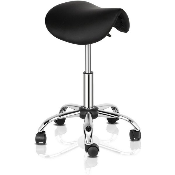 VINGLI Drehhocker Sattelhocker, Rollhocker, Bürohocker, Drehhocker,Arbeitshocker, höhenverstellbar, 360° drehbar, 150 KG Tragkraft