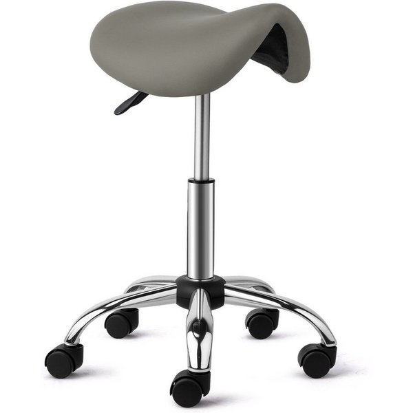 VINGLI Drehhocker Sattelhocker, Rollhocker, Bürohocker, Drehhocker,Arbeitshocker, höhenverstellbar, 360° drehbar, 150 KG Tragkraft