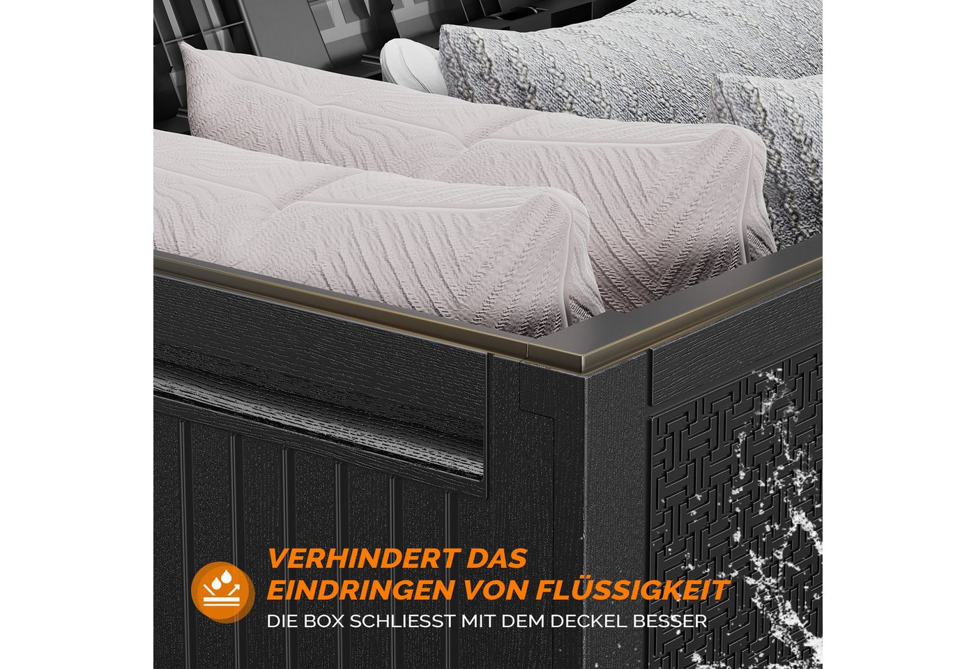 VINGLI Gartenbox Aufbewarungsbox mit/ohne Rädern, Wasserdicht – Bild 5 von 5