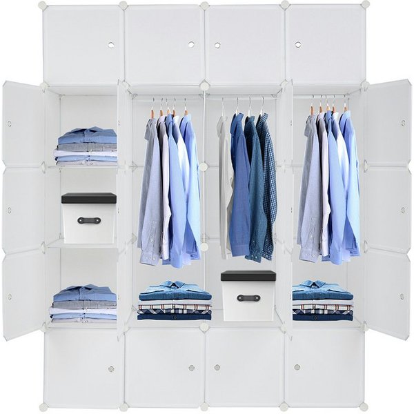 VINGLI Kleiderschrank DIY Regalsystem Steck Regal