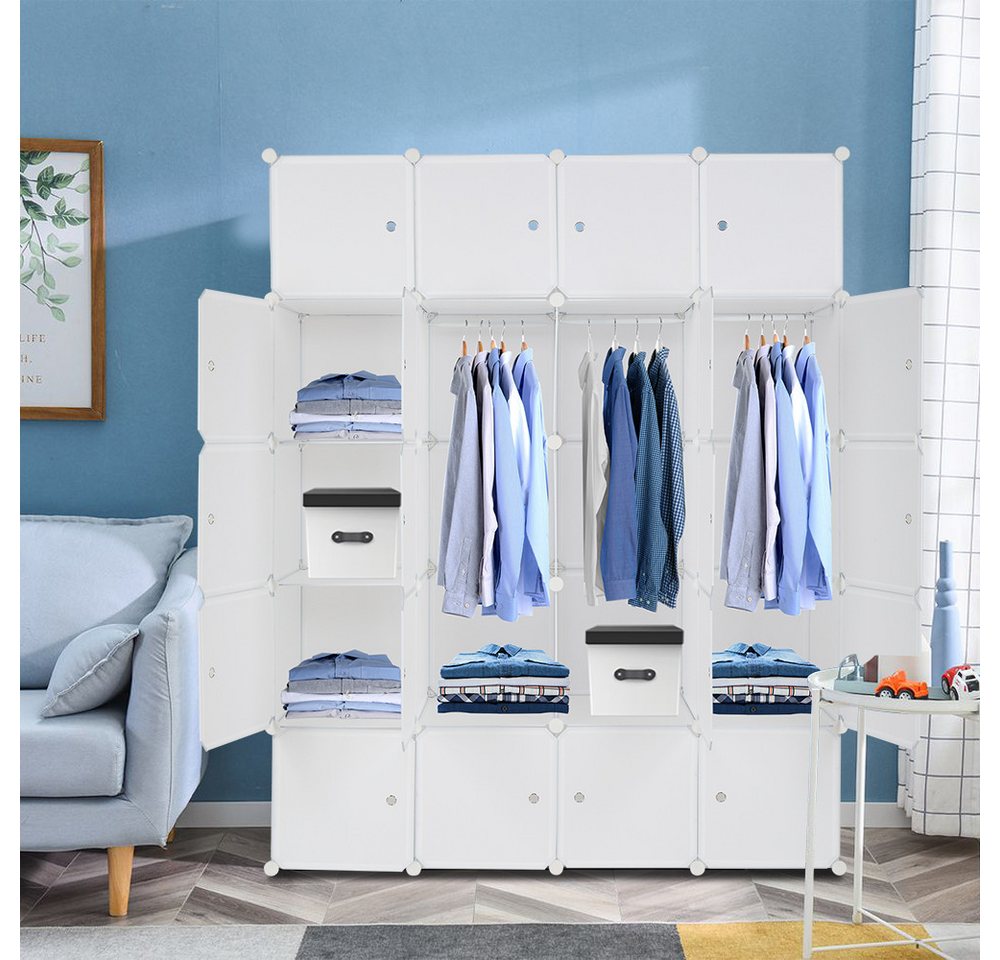 VINGLI Kleiderschrank DIY Regalsystem Steck Regal – Bild 3 von 5