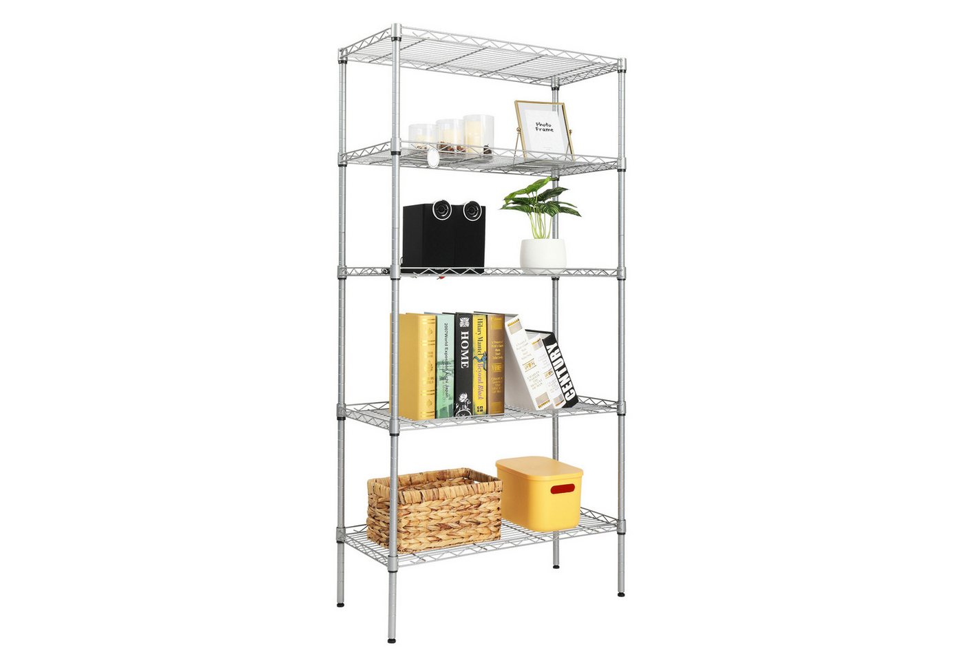 VINGLI Regal Standregal aus Eisen , Küchenregal 5/6 Ablagen, Modern – Bild 3 von 5