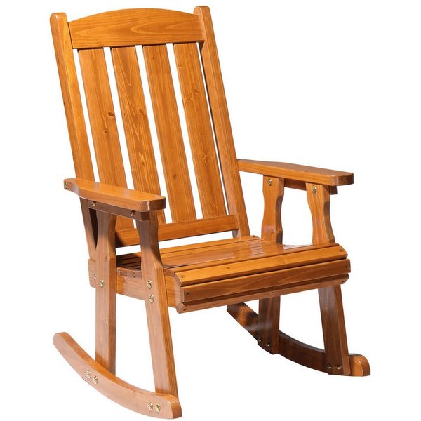 VINGLI Schaukelstuhl Holz, Schaukelstuhl Outdoor, Wetterfest