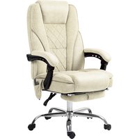 Vinsetto Massagesessel mit Heizung, ergonomischer Bürostuhl mit höhenverstellbarer Rückenlehne, kabelgebundener Fernbedienung, ausziehbare Fußstütze und 360° Sc