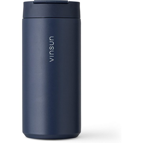 Vinsun Thermobecher Edelstahl Isolierbecher 350ml - Kaffeebecher doppelwandig isoliert, 2-tlg., Edelstahl, BPA frei, auslaufsicher, bruchfest, Kalt- und Heißget