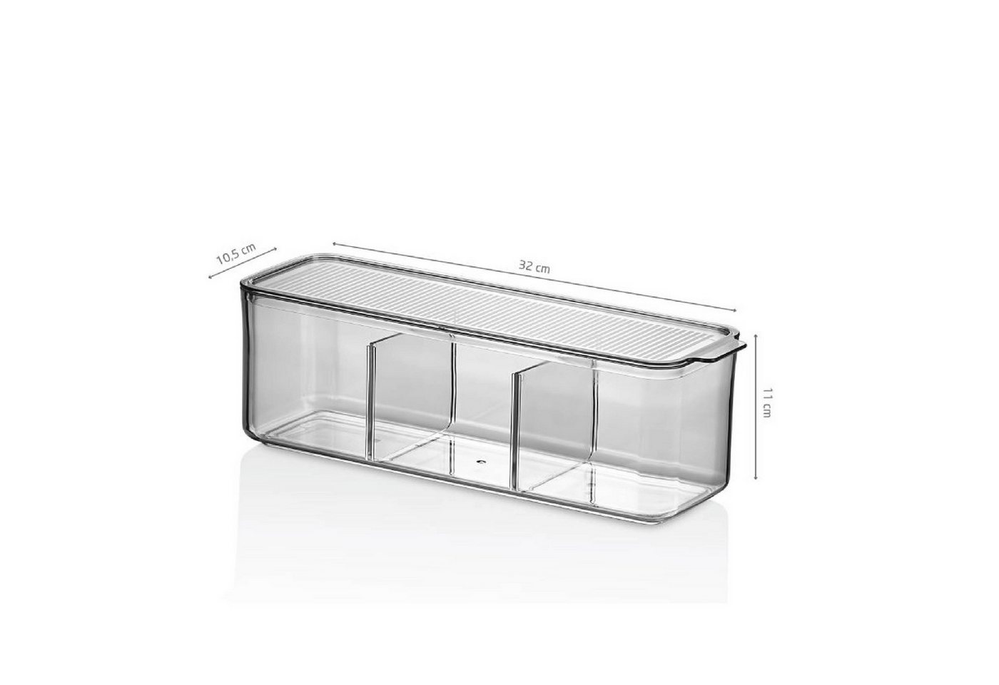 Vip Ahmet Küchenorganizer-Set Vorratsgläser, BPA-frei Kunststoff, 2er Set, 2x2,5L, (2 Stück Aufbewahrungsbehälter mit Trennfach, je 2,5 L), mit Feuchtigkeitskon – Bild 3 von 4