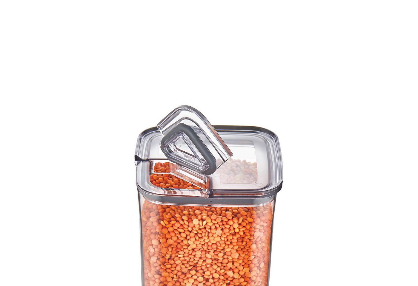 Vip Ahmet Vorratsdose Vorratsdosen mit Deckel, BPA-frei Kunststoff, 12-tlg, 12x1,7L, Kunststoff, (12-tlg., 12 tlg., 12x 1,7L), Vakuumdeckel mit Schiebeverschlus – Bild 2 von 5