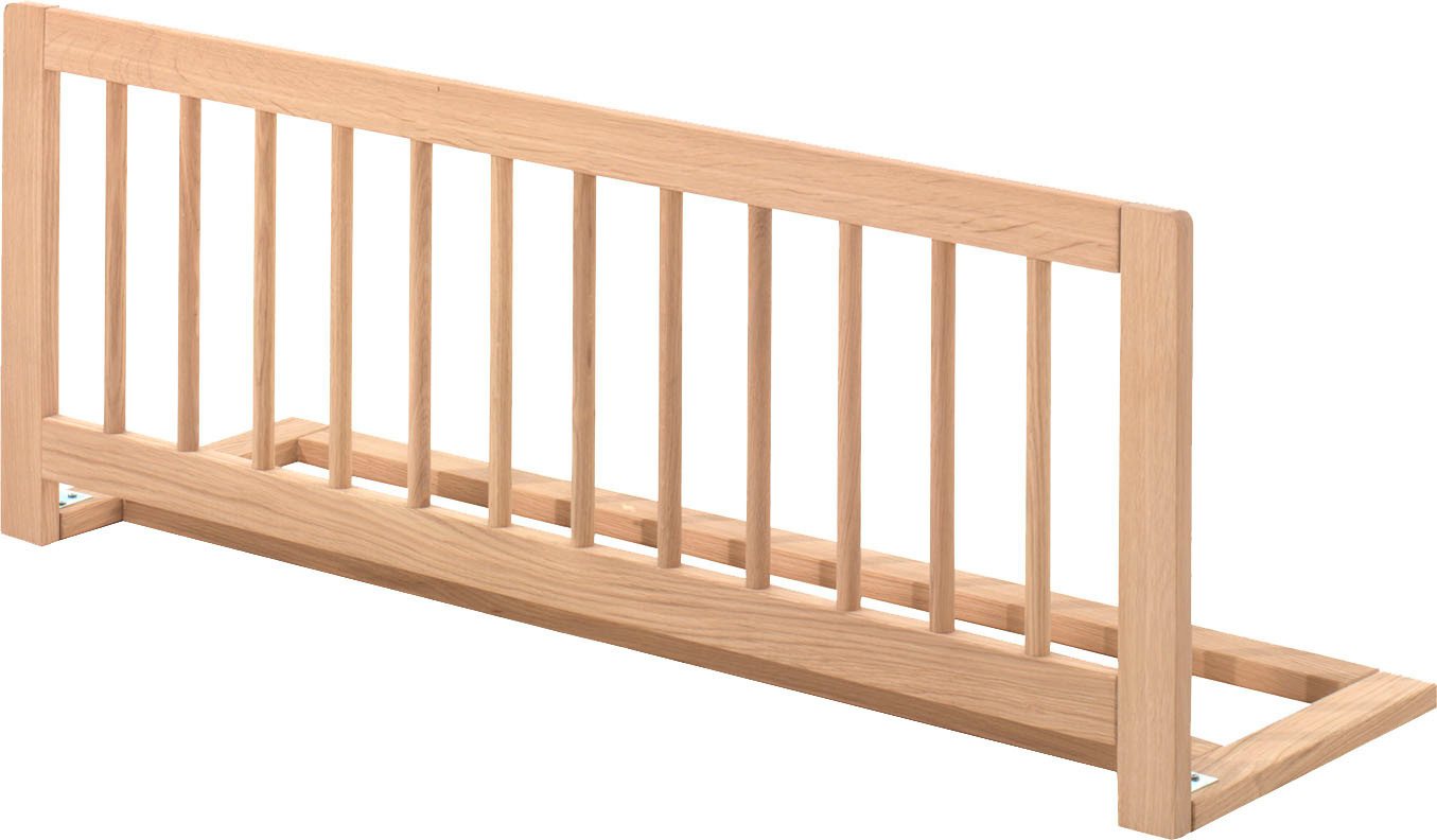 Vipack Daybett Forrest 90/200 aus massiver Eiche, Oberfläche geölt, stabil gebaut, mit Sprossenumrandung, Rausfallschutz vorne, ohne o. mit Bettschublade – Bild 3 von 5