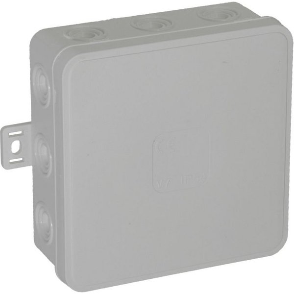 ViPlast Kabelbox Abzweigdose V7 Aufputzdose 12 Einführungen grau 400V, (1-tlg), 12 Eingängen