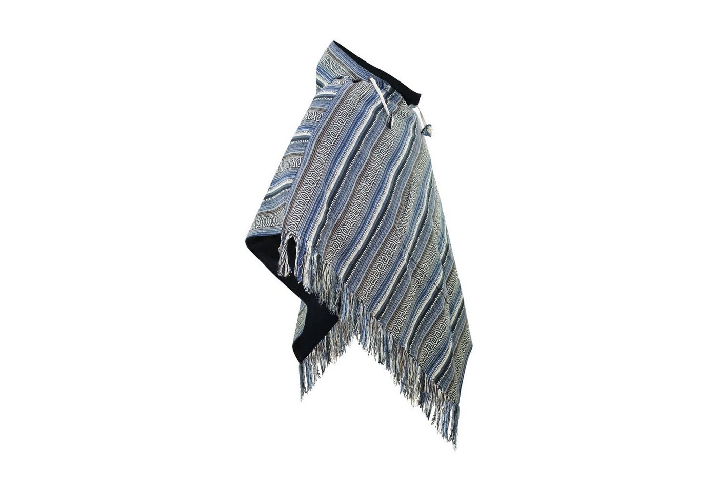 virblatt Poncho Poncho Herren, Baumwolle, Poncho Winter Mexiko Herren Poncho zum Wenden – Bild 3 von 5