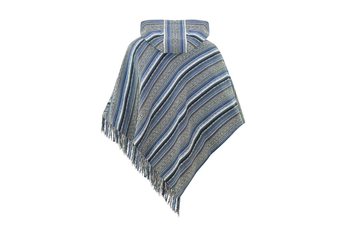 virblatt Poncho Poncho Herren, Baumwolle, Poncho Winter Mexiko Herren Poncho zum Wenden – Bild 4 von 5