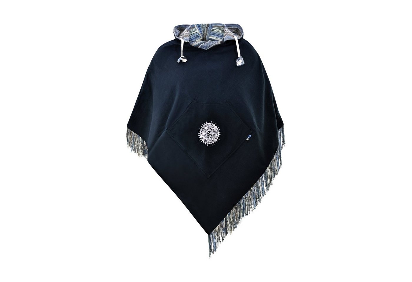 virblatt Poncho Poncho Herren, Baumwolle, Poncho Winter Mexiko Herren Poncho zum Wenden – Bild 5 von 5