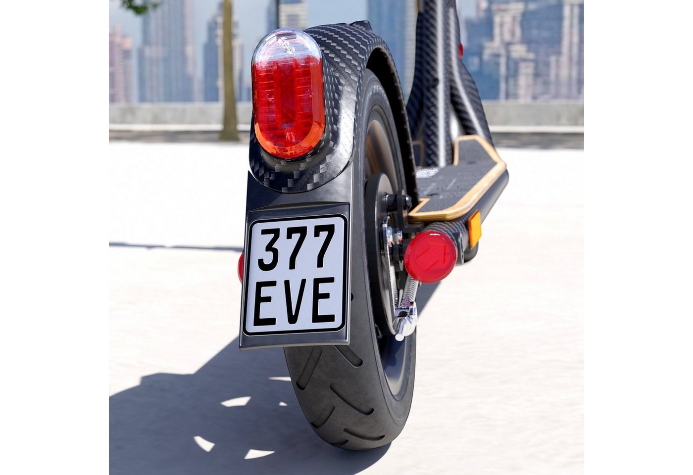 Viron E-Scooter Elektro Scooter mit Straßenzulassung Aluminium, Elektroroller eKFV Zulassung Faltbar Roller EScooter mit ABE – Bild 5 von 5