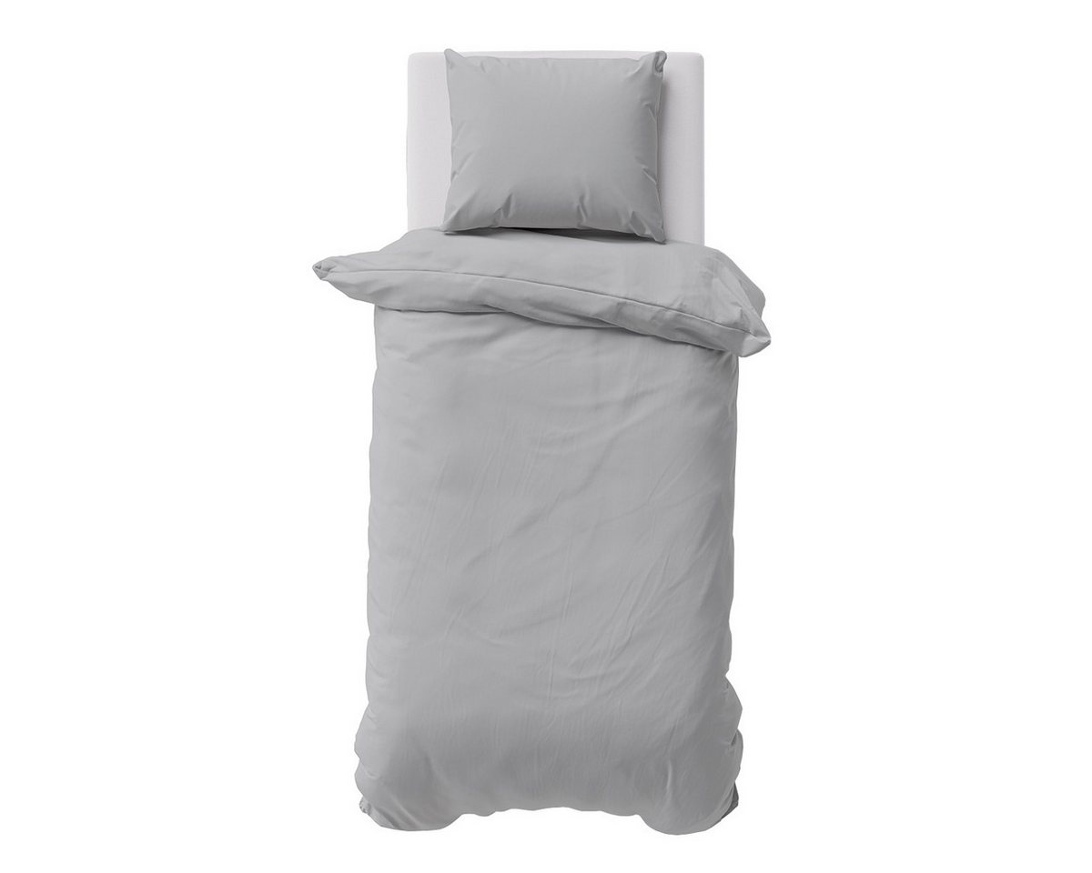 Visaggio Bettwäsche Baumwolle Uni Bettbezug Set Einfarbig 135x200, 155x220, Renforcé, 2 teilig, 100% Baumwolle mit Reißverschluss, moderne Bettbezug Set – Bild 4 von 5