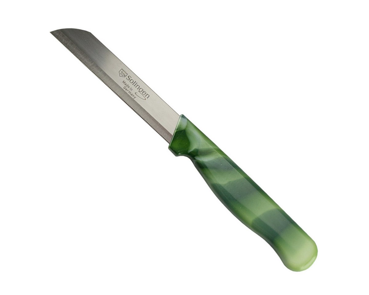 Visaggio Obstmesser Solingen Allzweckmesser Schälmesser Gemüsemesser Küchenmesser, Wellenschliff Solingen Messer, Marmor Optik, Edelstahl (rostfrei) – Bild 4 von 5