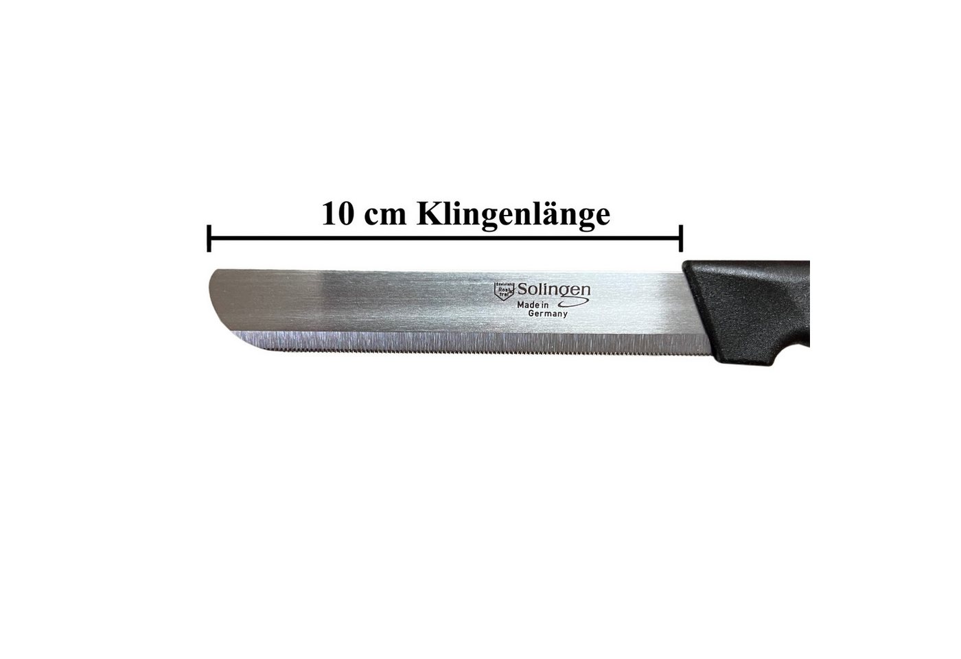 Visaggio Obstmesser Solingen Allzweckmesser Schälmesser Gemüsemesser Küchenmesser, Sägeschliff, Matt, Edelstahl, Zubereitungsmesser, Schmiermesser – Bild 3 von 4