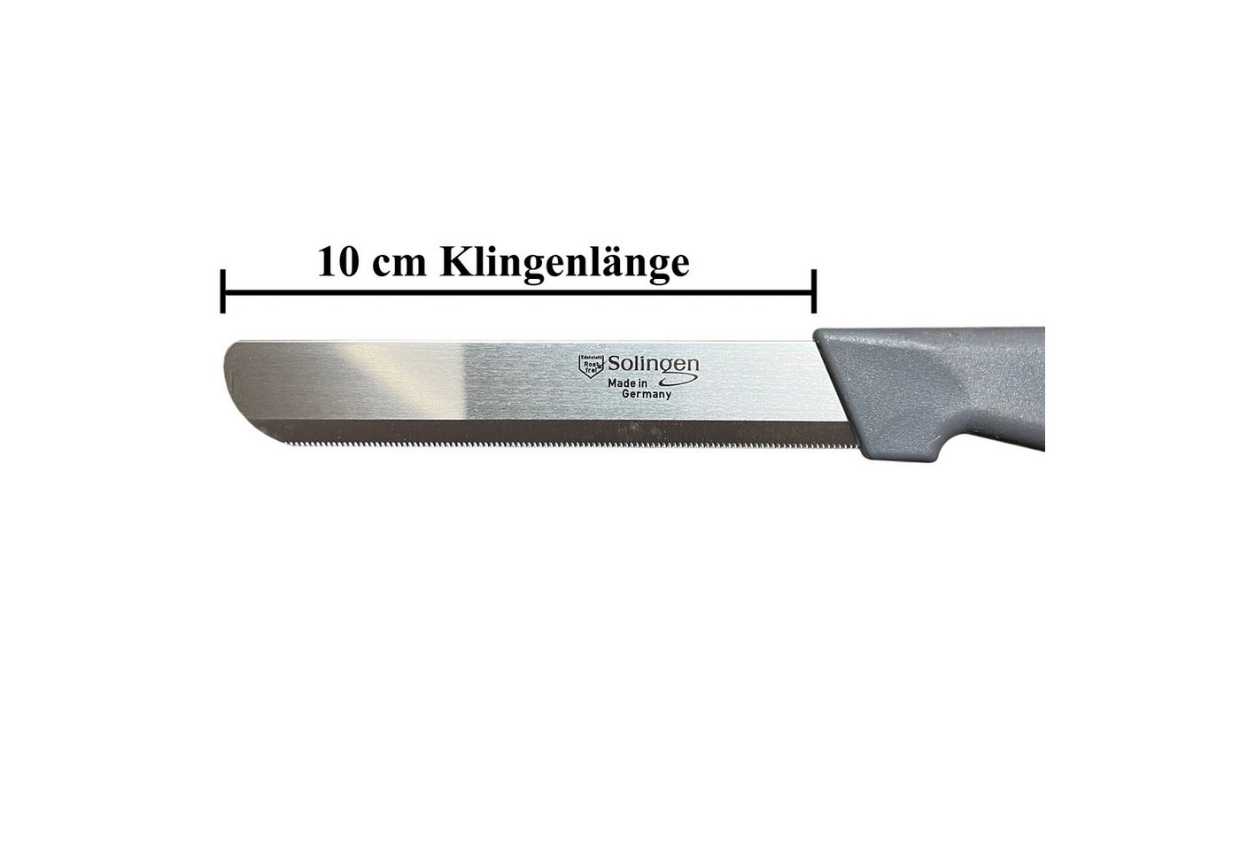 Visaggio Obstmesser Solingen Allzweckmesser Schälmesser Gemüsemesser Küchenmesser, Sägeschliff, Matt, Edelstahl, Zubereitungsmesser, Schmiermesser – Bild 3 von 4