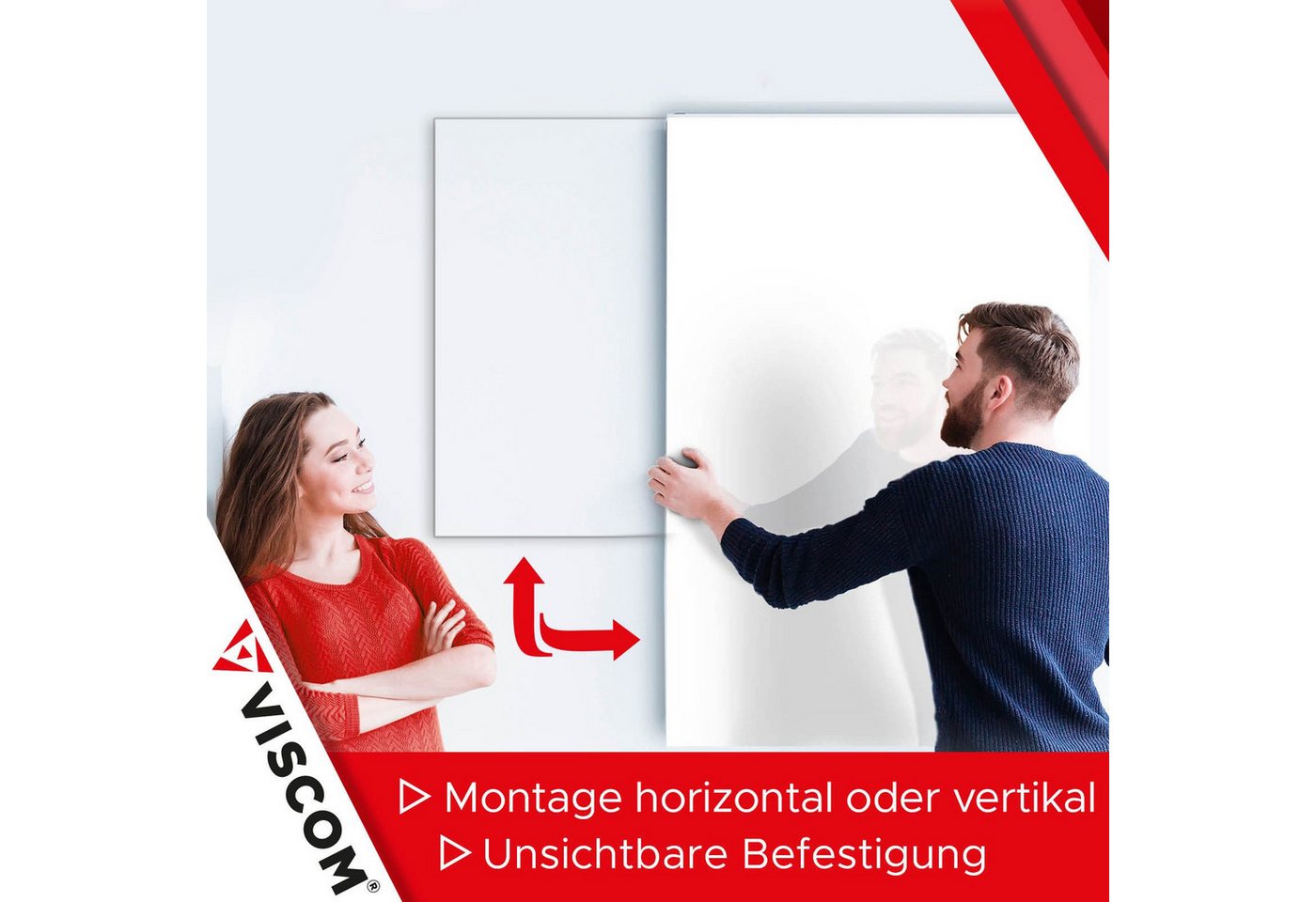 Viscom Magnettafel MIO, Glas-Magnettafel - beschreibbar & trocken abwischbar - inkl. Zubehör – Bild 3 von 5