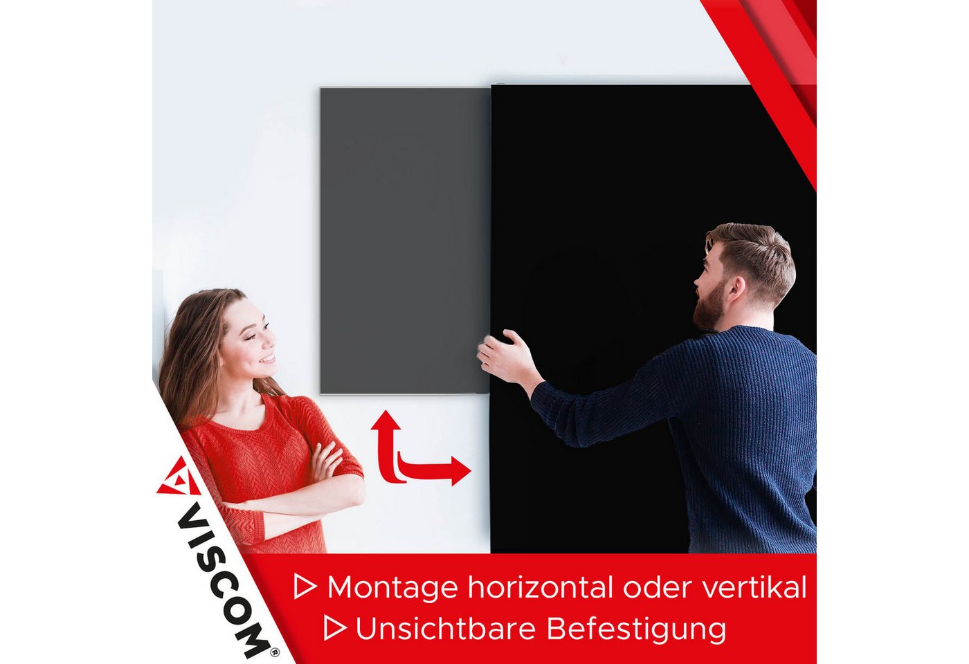 Viscom Magnettafel MIO, Glas-Magnettafel - beschreibbar & trocken abwischbar - inkl. Zubehör – Bild 3 von 5