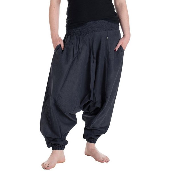 Vishes Haremshose Unisex Haremshose Einfarbig Einheitsgröße 34-46 Orientalisch, Yoga, Festival, Hippie Style