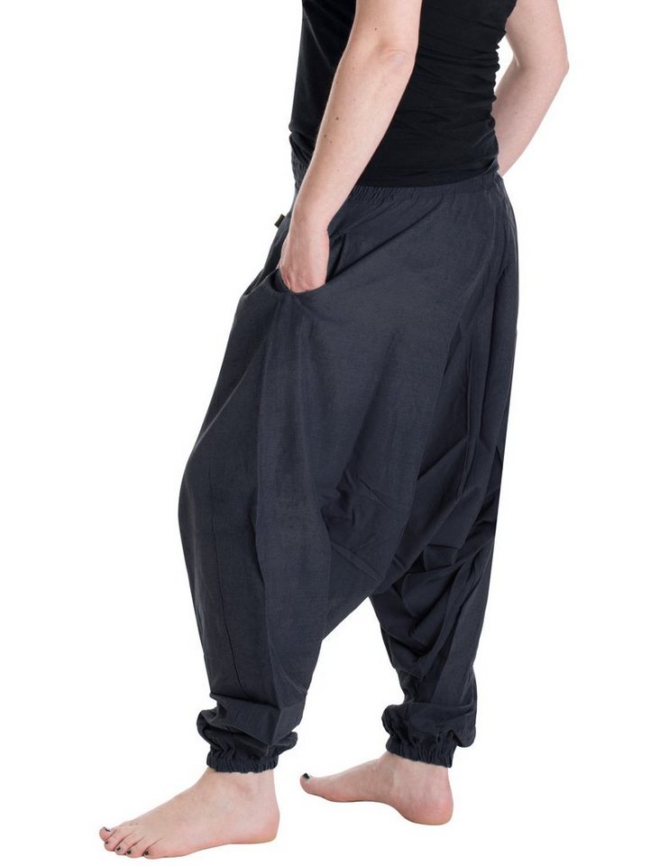 Vishes Haremshose Unisex Haremshose Einfarbig Einheitsgröße 34-46 Orientalisch, Yoga, Festival, Hippie Style – Bild 5 von 5