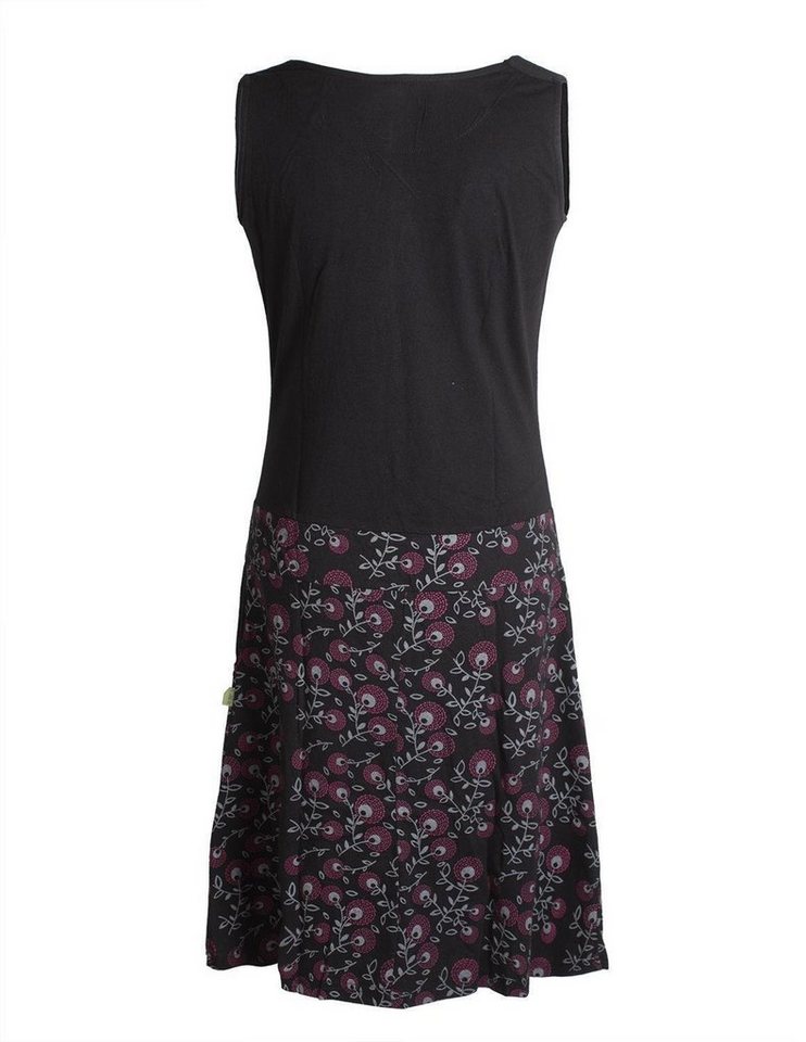Vishes Sommerkleid Kleid Blumen-Muster, Wasserfall-Kragen und Taschen Hippie, Ethno, Goa, Elfen Style – Bild 2 von 4